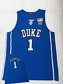 Duke Blue Devils 1 Zion Williamson Blue College Basketball Jersey,baseball caps,new era cap wholesale,wholesale hats